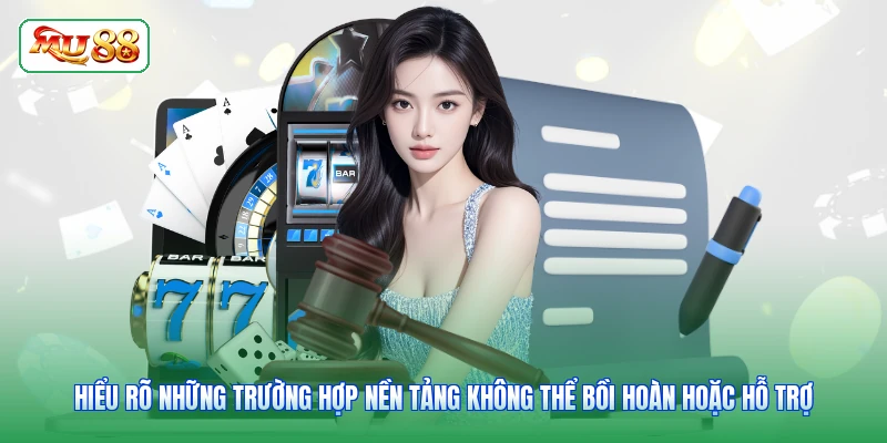 Hiểu rõ những trường hợp nền tảng không thể bồi hoàn hoặc hỗ trợ