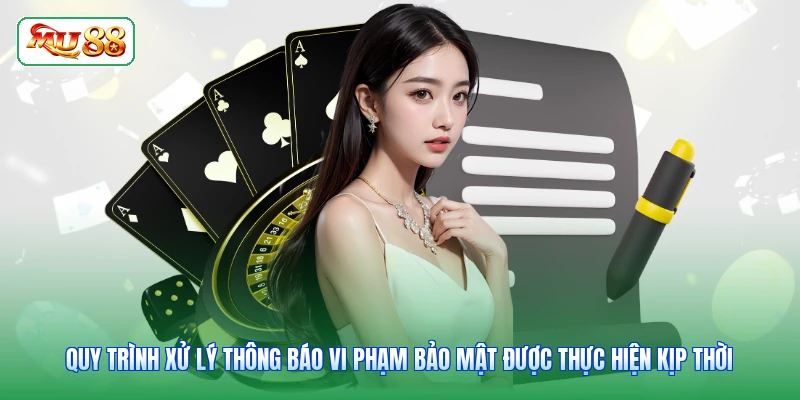 Quy trình xử lý thông báo vi phạm bảo mật được thực hiện kịp thời