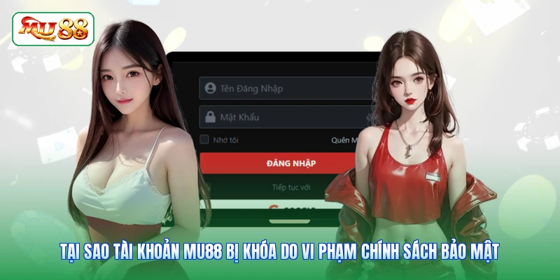Tại sao tài khoản MU88 bị khóa do vi phạm chính sách bảo mật
